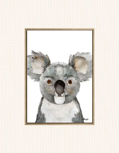Watercolour art print of a koala hand-painted by Laura Hamzic.