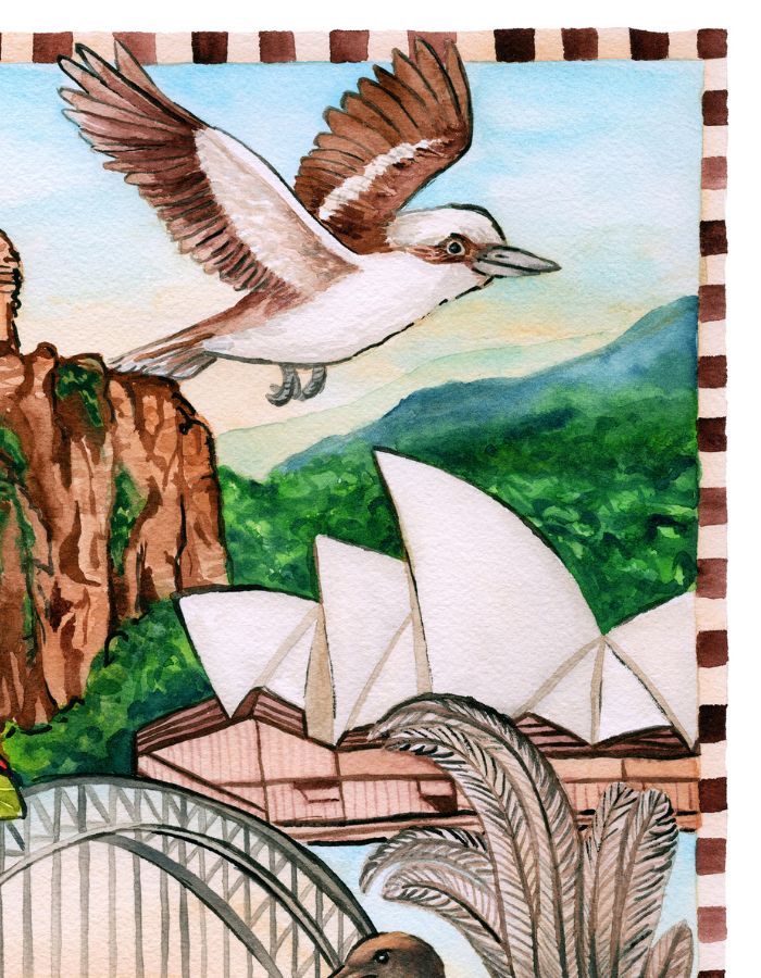 Sydney Australia gift print perfect as a keepsake from New South Wales travels