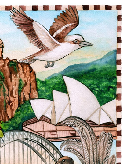 Sydney Australia gift print perfect as a keepsake from New South Wales travels
