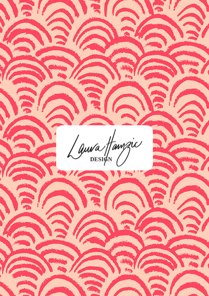 Sand Dune Scallop surface pattern – rhythmic scallop design inspired by rippling sand dunes. Hand-drawn in coloured pencil with bold texture and movement, Australian surface pattern design for kidswear, textiles, wallpaper, and summer products.