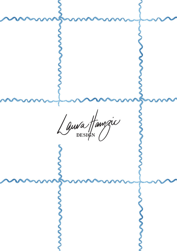 Watercolour ribbon check pattern by Australian Artist and Surface Pattern Designer Laura Hamzic – Spring Ribbons 
