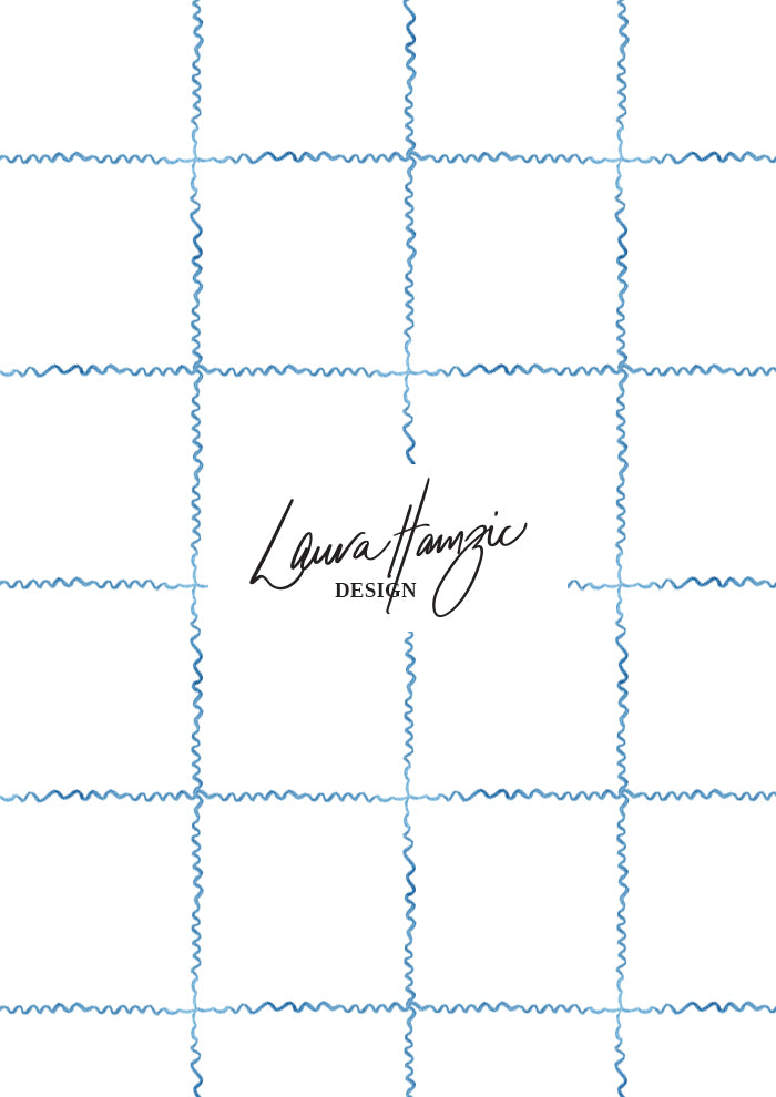Watercolour ribbon check pattern by Australian Artist and Surface Pattern Designer Laura Hamzic – Spring Ribbons 