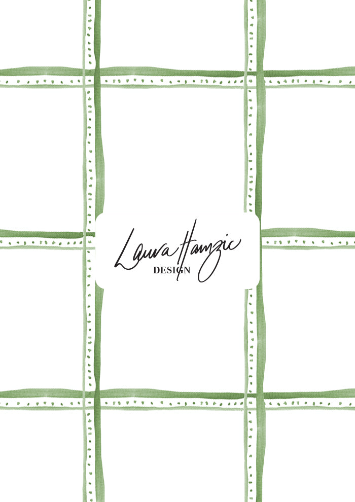 Hand-illustrated watercolour check design — Spring Squares pattern by Australian surface pattern designer