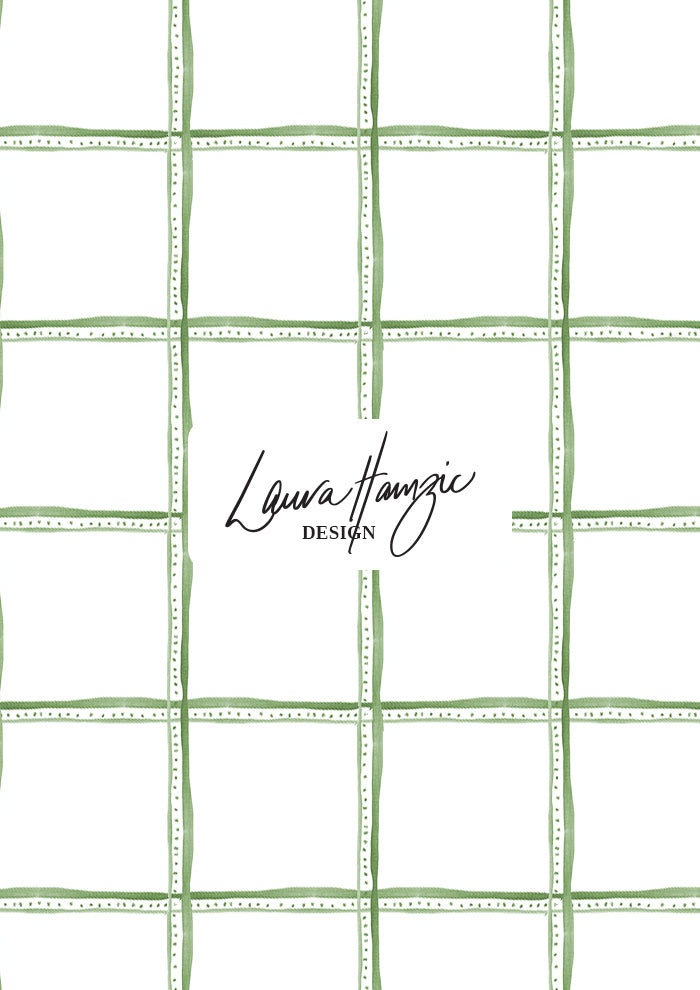 Hand-illustrated watercolour check design — Spring Squares pattern by Australian surface pattern designer