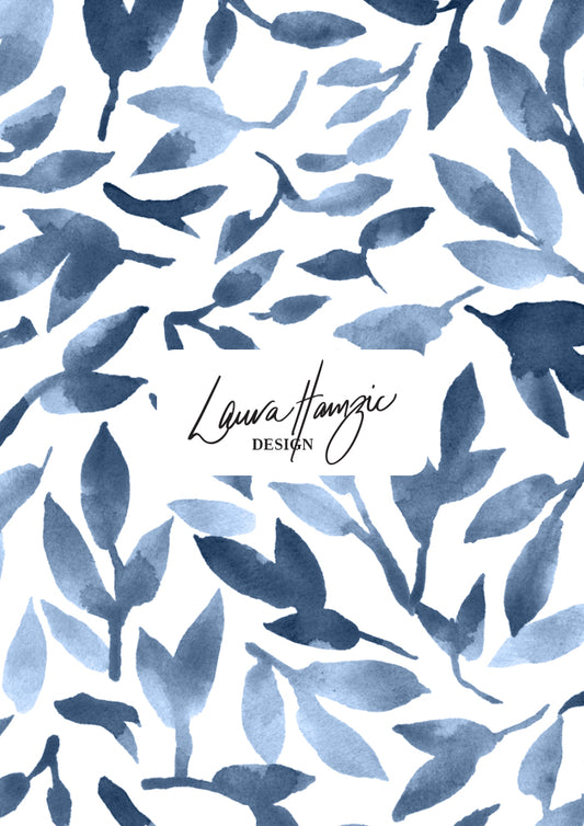 Tangled Leaves - Indigo