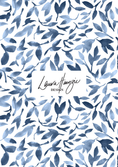 Tangled Leaves - Indigo