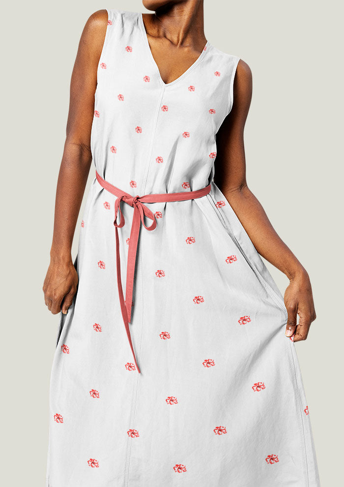Tiny Blooms Australian spring design for womens apparel, delicate red flowers pattern licensing