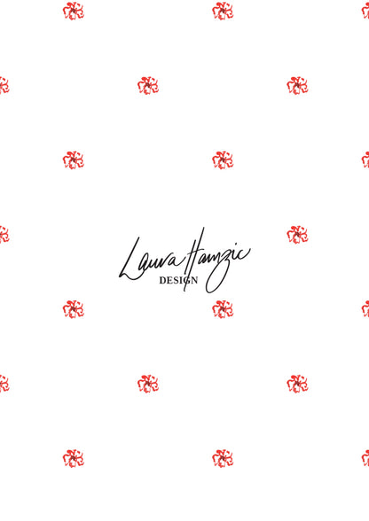 Tiny Blooms textile design hand-painted by Brisbane watercolour pattern designer Laura Hamzic. Available for licensing