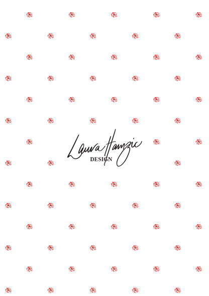 Tiny Blooms textile design hand-painted by Brisbane watercolour pattern designer Laura Hamzic. Available for licensing