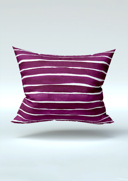 Mulberry Washed Stripe pattern on fabric mockup. Pattern design by Laura Hamzic, Australian Artist.