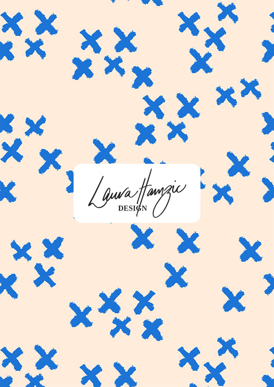 X Marks the Spot surface pattern – bold pencil-drawn X shapes inspired by make-believe treasure hunts and secret bush maps. Playful Australian kidswear fabric design, sketchy graphic texture, adventurous children’s pattern for clothing, accessories, and swimwear.