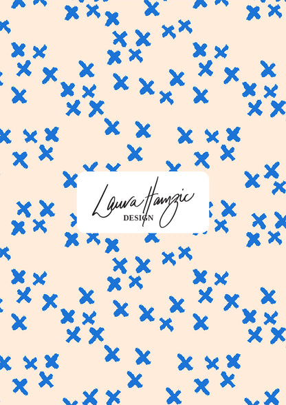 X Marks the Spot surface pattern – bold pencil-drawn X shapes inspired by make-believe treasure hunts and secret bush maps. Playful Australian kidswear fabric design, sketchy graphic texture, adventurous children’s pattern for clothing, accessories, and swimwear. Australian Surface Pattern Design