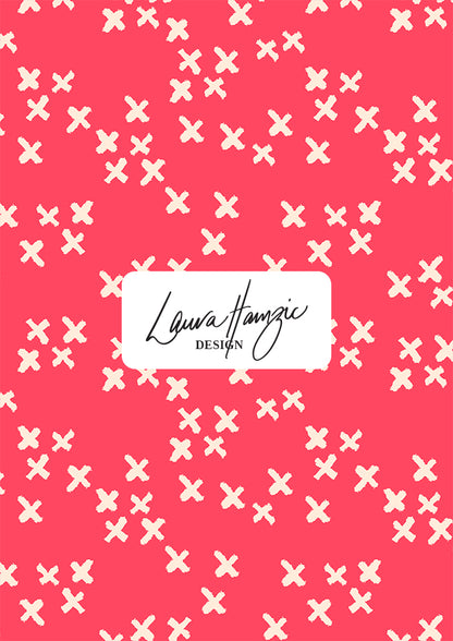 X Marks the Spot surface pattern – bold pencil-drawn X shapes inspired by make-believe treasure hunts and secret bush maps. Playful Australian kidswear fabric design, sketchy graphic texture, adventurous children’s pattern for clothing, accessories, and swimwear.