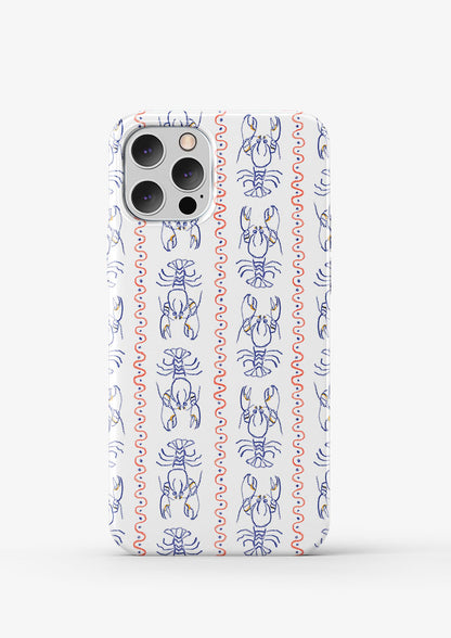 Phone case mockup featuring the Yabby Races pattern by Laura Hamzic, Australian surface pattern designer