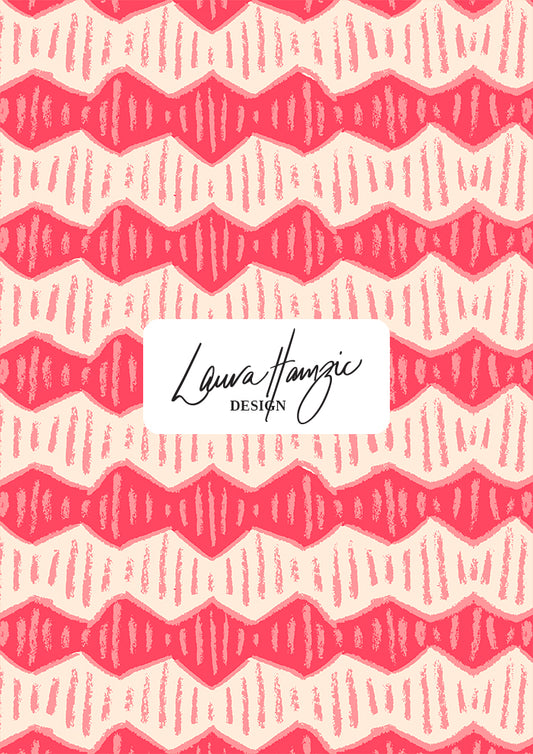 Zig Zag Track surface pattern – sketchy hand-drawn zig-zags inspired by bushwalks and childhood adventures. Coloured pencil texture, playful Australian pattern design, bold kidswear fabric, bedding, swimwear, and children’s products.