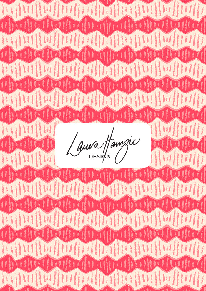 Zig Zag Track surface pattern – sketchy hand-drawn zig-zags inspired by bushwalks and childhood adventures. Coloured pencil texture, playful Australian pattern design, bold kidswear fabric, bedding, swimwear, and children’s products.
