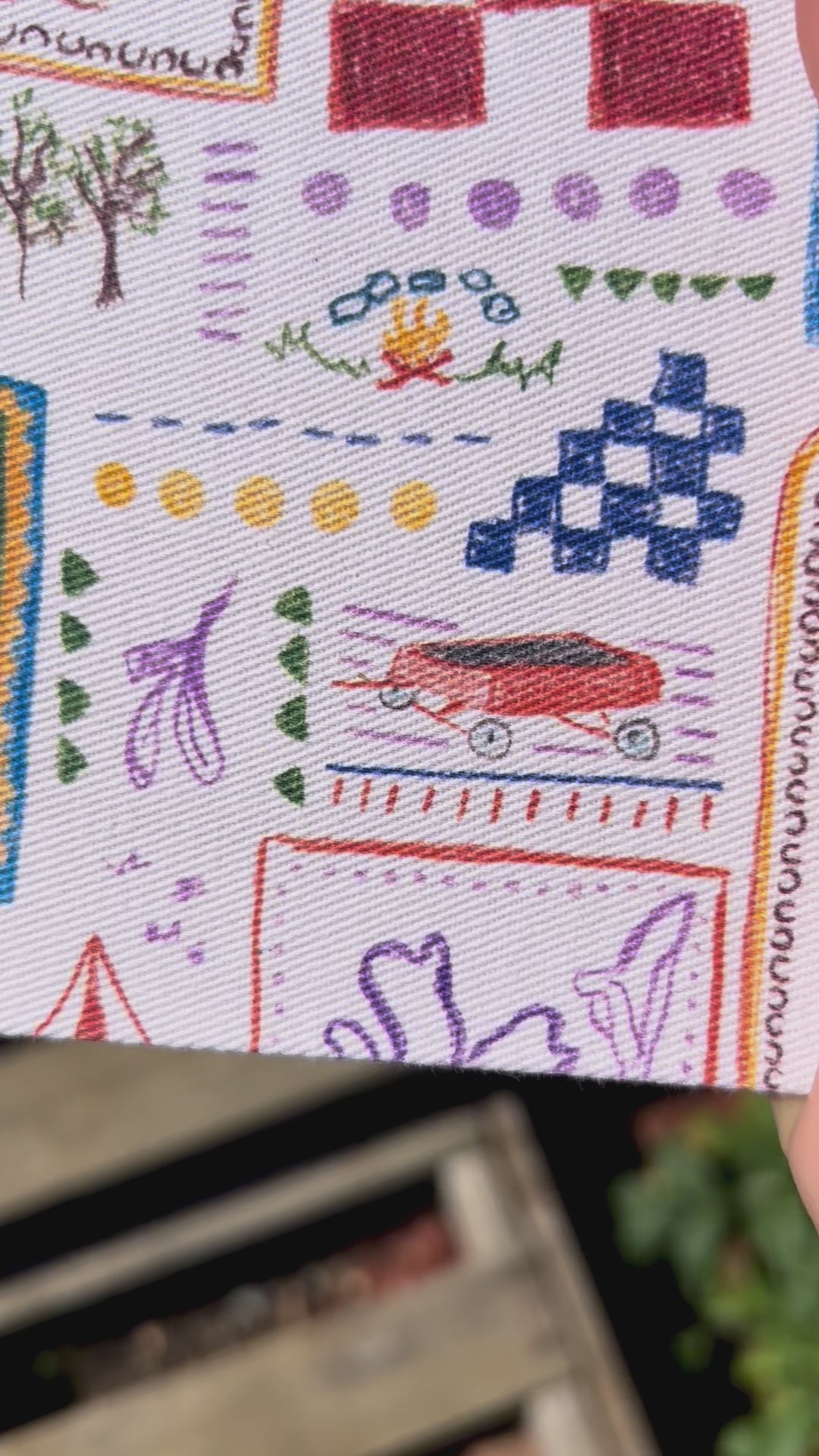 Artist journal with coloured pencil Homegrown Days cover by Brisbane surface pattern designer